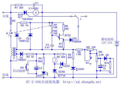 ZC-2-10A automatic charger circuit