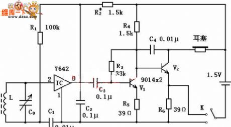 Mini radio principle circuit
