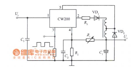 Separately excited switching integrated regulated power supply circuit diagram composed of CW200
