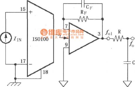 Unipolar mode noise reducing method circuit diagram composed of ISO100