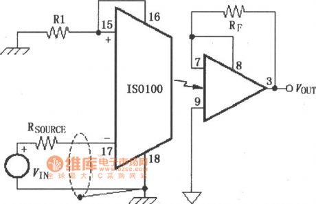 Bipolar reversed circuit diagram composed of ISO100