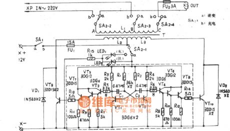 SD-120A dual-function emergency power supply circuit diagram