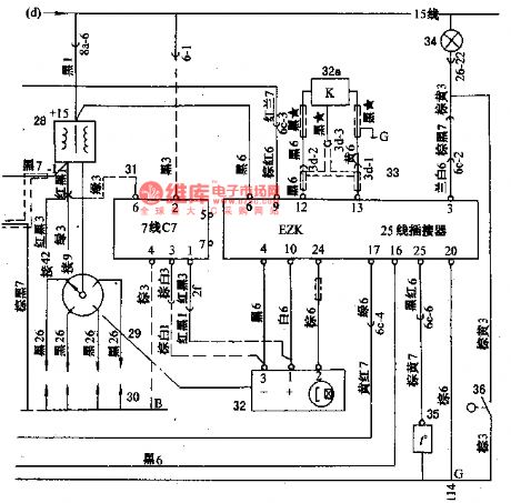 The Ignition Circuit of Santana(32MP003182 chassis)