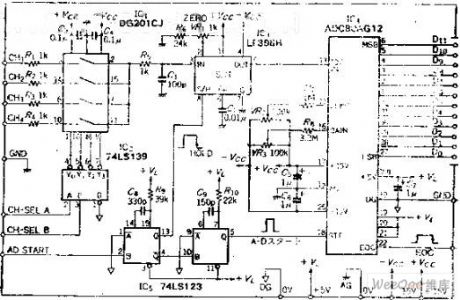 formed by common components 4 input 12-bit A-D converter diagram