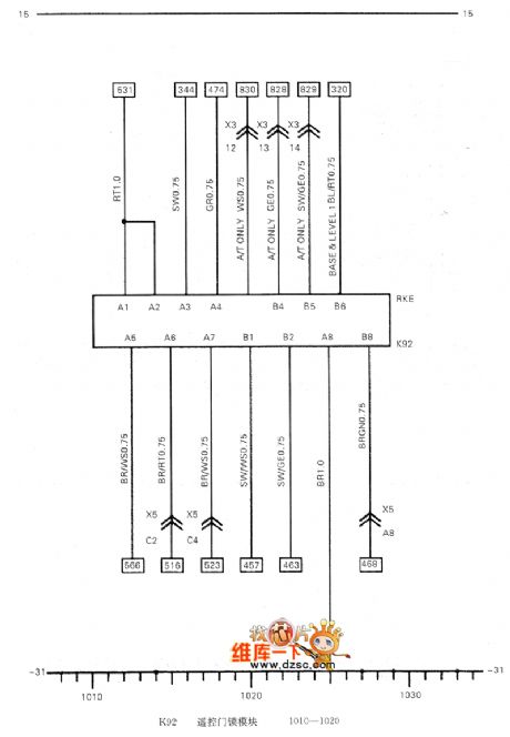Shanghai GM Chevrolet Sail Car Electric Door Lock Circuit (2)