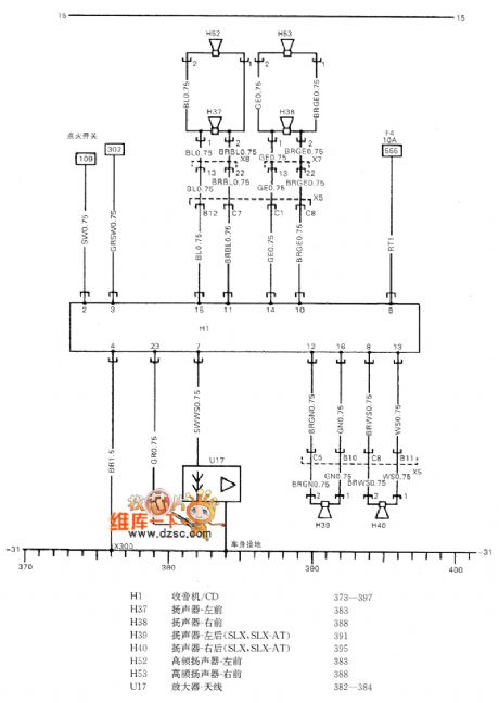 Shanghai GM Chevrolet Sail Car Radio/Audio System Circuit