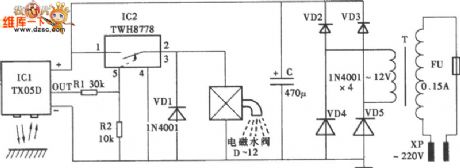Infrared Control Water Faucet Circuit Using TX05D