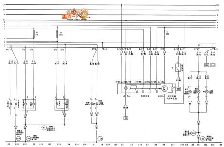 Jetta CiX steering lamp, tail lamp, light switch and brake lamp circuit diagram