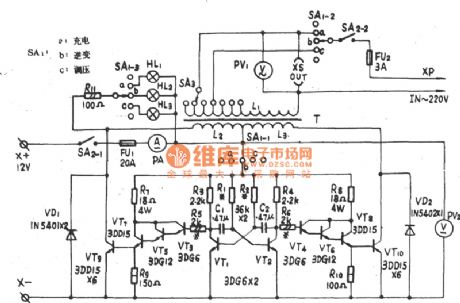 A/D200W multi-purpose emergency power circuit diagram