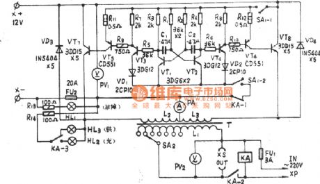 DSK-2-200 automatic emergency power supply circuit diagram