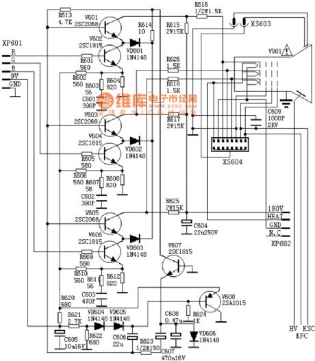 TV video amplifier circuit diagram 1