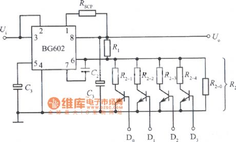 Logic control integrated regulated power supply circuit diagram composed of BG602