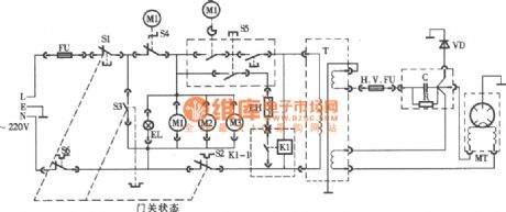 Glanz WD800 grill microwave oven circuit diagram