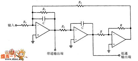 Filter state variable complete polarization point low pass circuit diagram