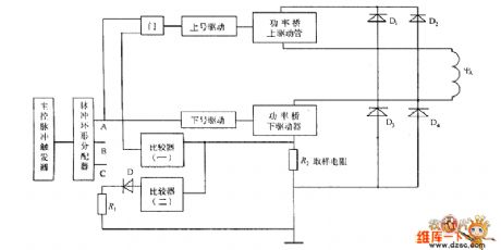 Stepping motor constant current chopping driver circuit diagram