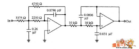 Filter circuit diagram of frequency and impedance transformation