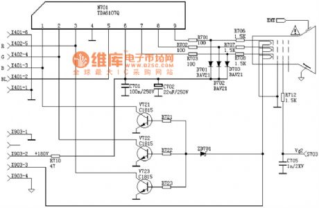 TDA6108 TV video amplifier circuit diagram