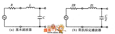 A double pole point LC low pass filter circuit diagram