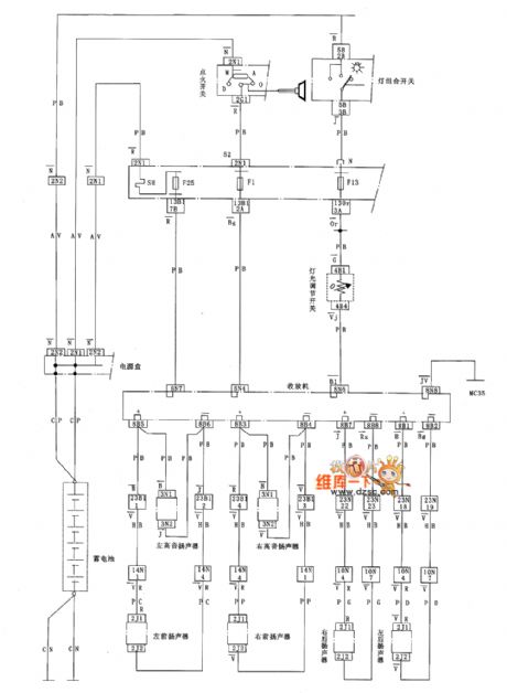 DONGFENG Citroen Elysee audio system circuit diagram