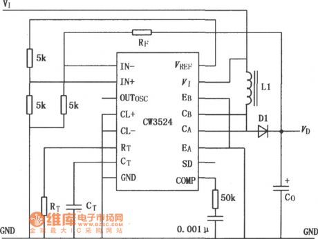 The typical application circuit of pulse width modulation power controller