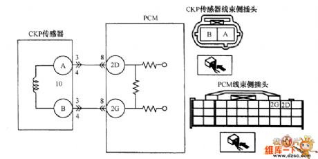 Twist turning position sensor and PCM connection circuit diagram