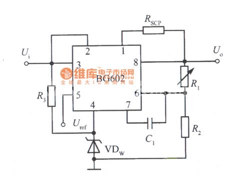 The BG602 high output voltage integrated regulated power supply circuit diagram with zero potential