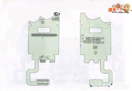 ZTE C700 mobile phone wire arrangement component distribution map