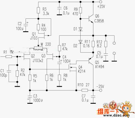 30W category A power amplifier circuit diagram