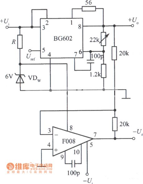 Tracking integrated regulated power supply(BG602) circuit daigarm