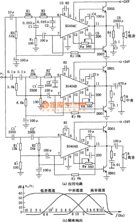 New electronic frequency division power amplifier circuit diagram