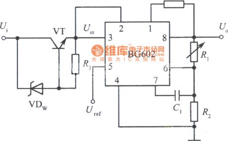 High input voltage integrated regulated power supply circuit diagram 2 composed of BG602