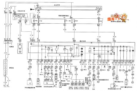 The combination instrument basic circuit schematic diagram of DONGFENG Citroen Elysee MP5.2 electronic fuel injection engine