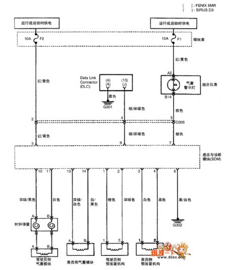 Shanghai GM Wuling Chevrolet Spark Car Safety Airbag Circuit