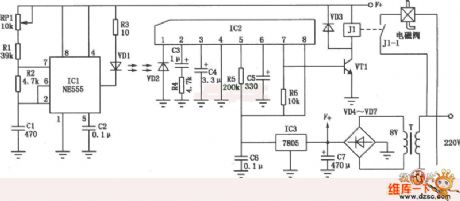 Photoelectric infrared automatic faucet circuit