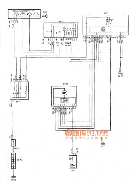 Peugeot Citroen 2.0L engine oil pressure circuit diagram