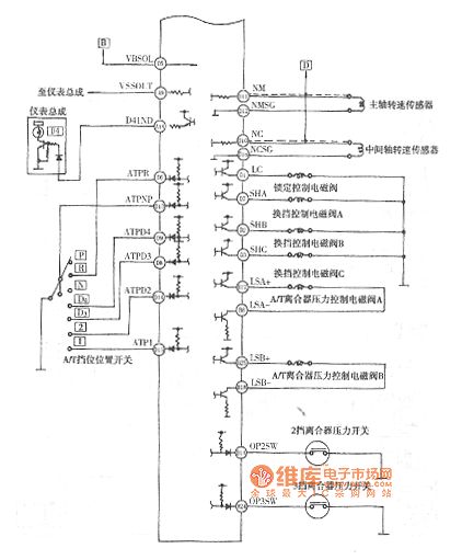 Honda Accord V6 engine control system circuit diagram