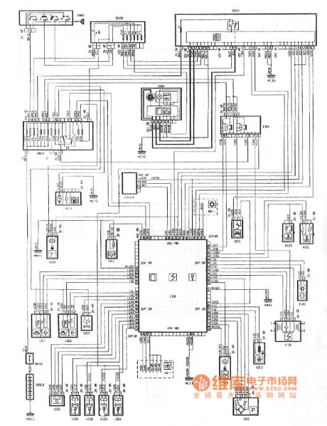 Dongfeng Peugeot Citroen Picasso 1.6L engine jet ignition circuit diagram