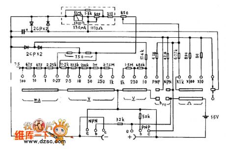MF40 multimeter circuit diagram
