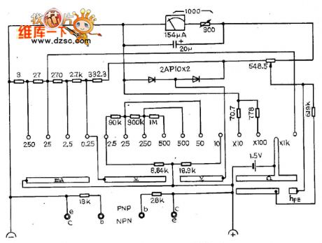 MF52 multimeter circuit diagram