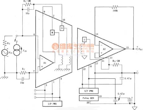 Two-channel single-supply inverting gain circuit diagram composed of 3656