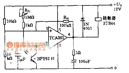 The morning and night light-operated switch circuit diagram with 10-10LX light intensity