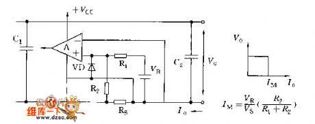 Typical constant current overcurrent protection circuit diagram