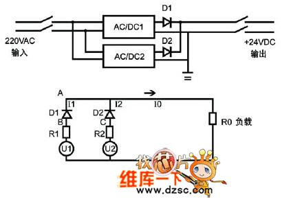 Traditional power system circuit diagram