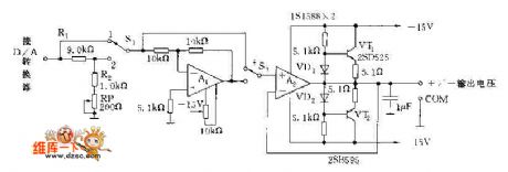 Positive and negative voltage output circuit diagram