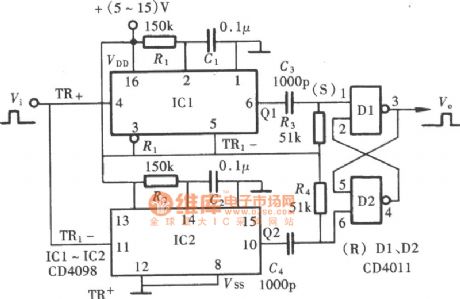 Pulse delay circuit circuit diagram