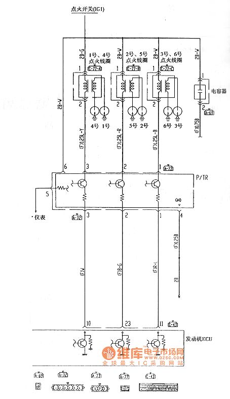 Liebao SUV 6G72 engine ignition system circuit diagram