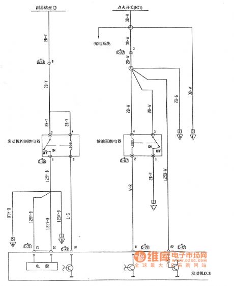 Liebao SUV 6G72 engine MPI system circuit diagram