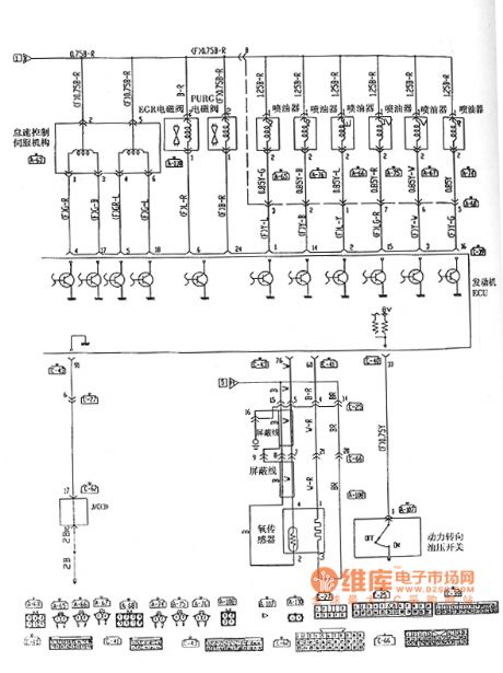 Liebao SUV 6G72 engine MPI system circuit diagram