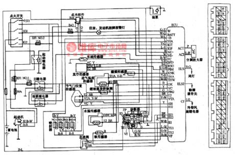 The engine power-control system circuit of Tianjin Toyota 8A-FE
