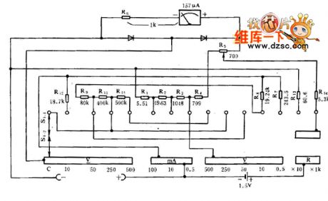 MF16 multimeter circuit diagram